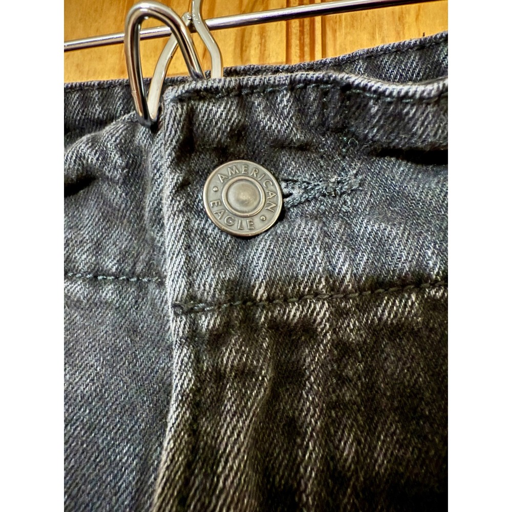 American Eagle Outfitters Mom Jeans Women's Size 4 Regular Black High Rise - Picture 3 of 8